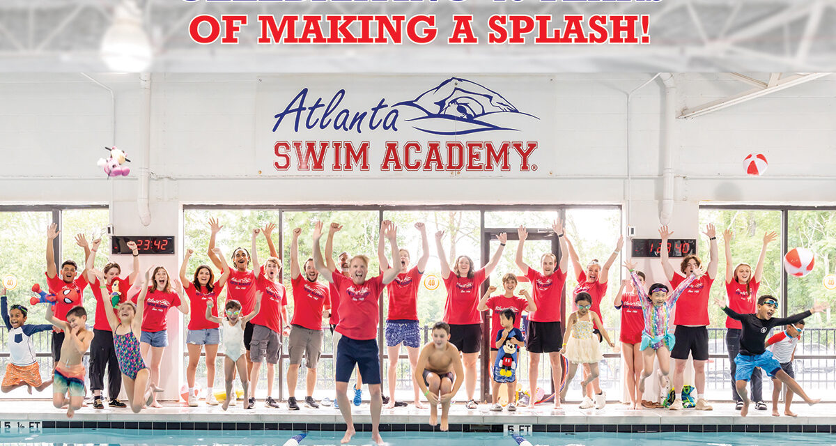 Children swimming with instructor at Atlanta Swim Academy